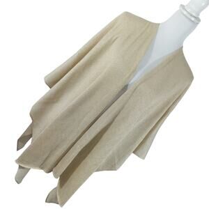 NWOT! STEVE MADDEN! SHIMMERY GOLD METALLIC ON GOLD OPEN CAPE, WRAP! SZ OS